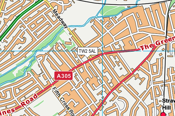 TW2 5AL map - OS VectorMap District (Ordnance Survey)