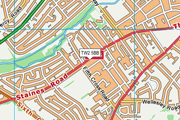 TW2 5BB map - OS VectorMap District (Ordnance Survey)