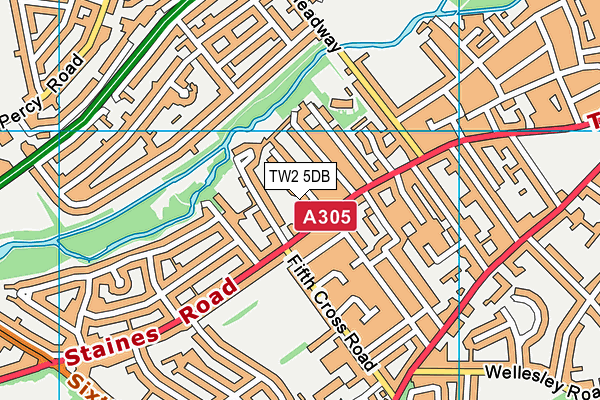 TW2 5DB map - OS VectorMap District (Ordnance Survey)