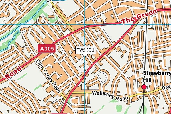 TW2 5DU map - OS VectorMap District (Ordnance Survey)