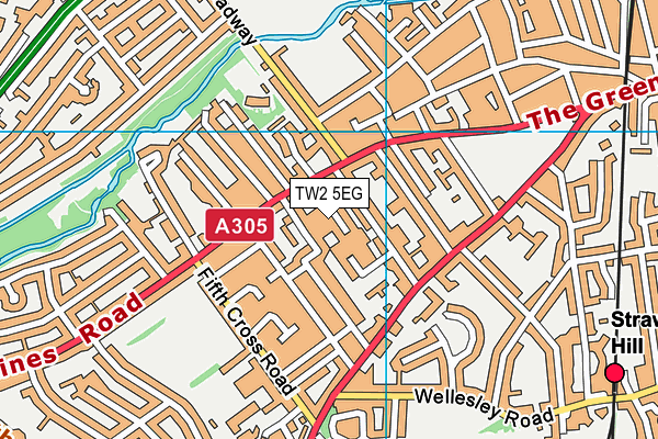 Trafalgar Junior School map (TW2 5EG) - OS VectorMap District (Ordnance Survey)