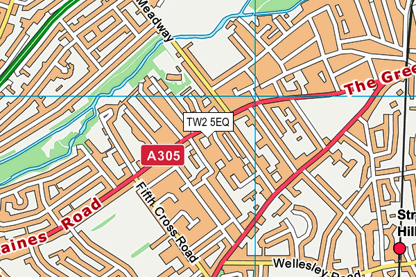TW2 5EQ map - OS VectorMap District (Ordnance Survey)