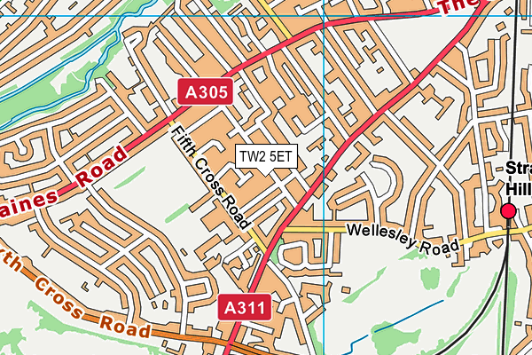 TW2 5ET map - OS VectorMap District (Ordnance Survey)