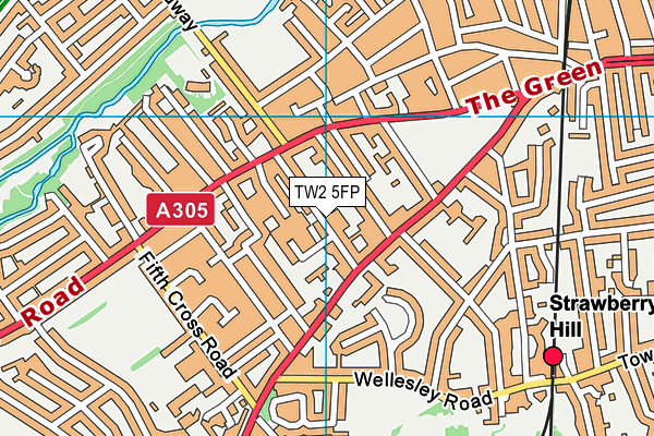 TW2 5FP map - OS VectorMap District (Ordnance Survey)