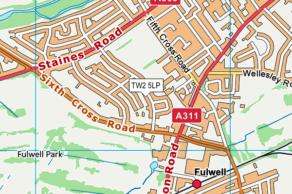 TW2 5LP map - OS VectorMap District (Ordnance Survey)