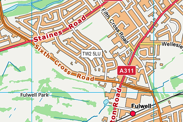 TW2 5LU map - OS VectorMap District (Ordnance Survey)