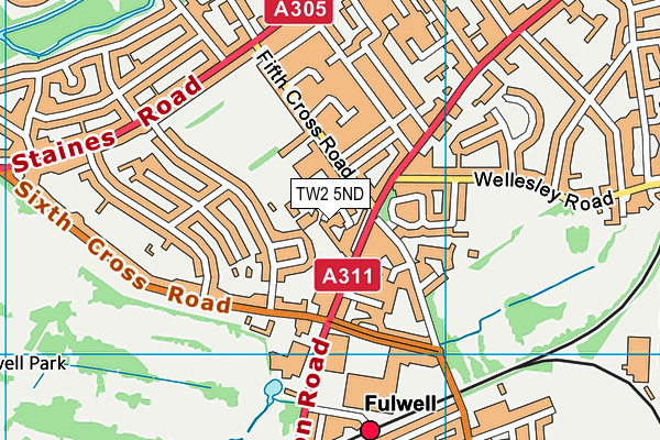 TW2 5ND map - OS VectorMap District (Ordnance Survey)