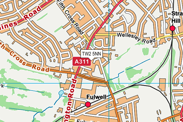 TW2 5NN map - OS VectorMap District (Ordnance Survey)