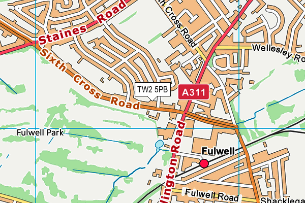 TW2 5PB map - OS VectorMap District (Ordnance Survey)