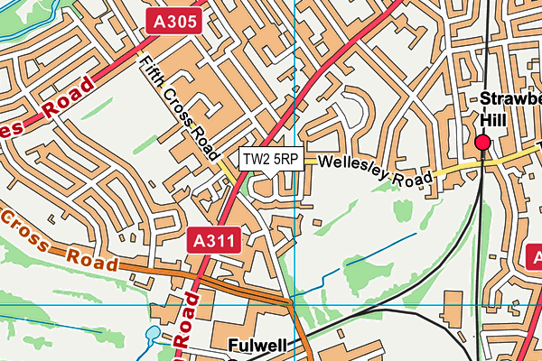 TW2 5RP map - OS VectorMap District (Ordnance Survey)