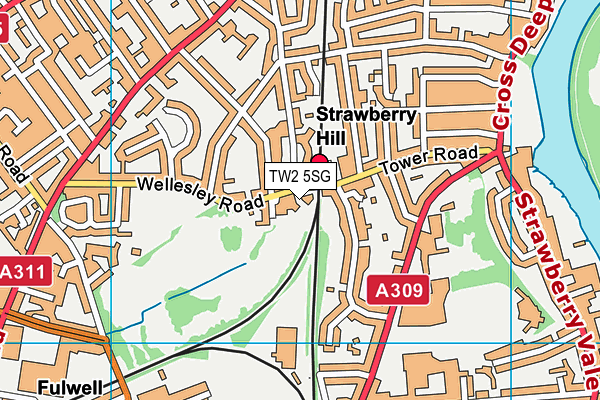 TW2 5SG map - OS VectorMap District (Ordnance Survey)