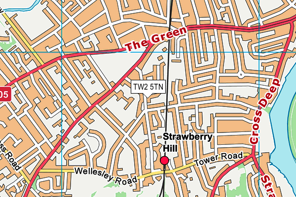 TW2 5TN map - OS VectorMap District (Ordnance Survey)