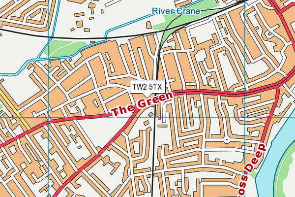 TW2 5TX map - OS VectorMap District (Ordnance Survey)