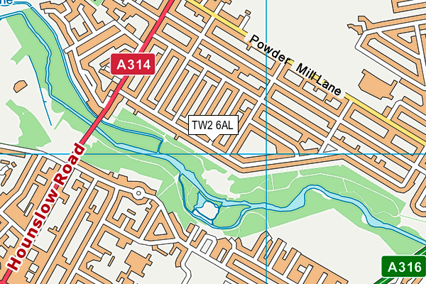 TW2 6AL map - OS VectorMap District (Ordnance Survey)