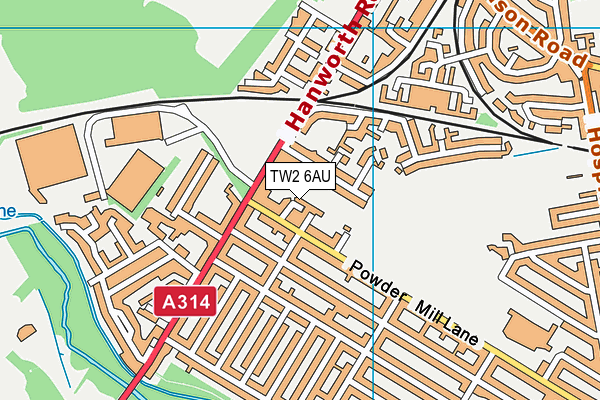 TW2 6AU map - OS VectorMap District (Ordnance Survey)