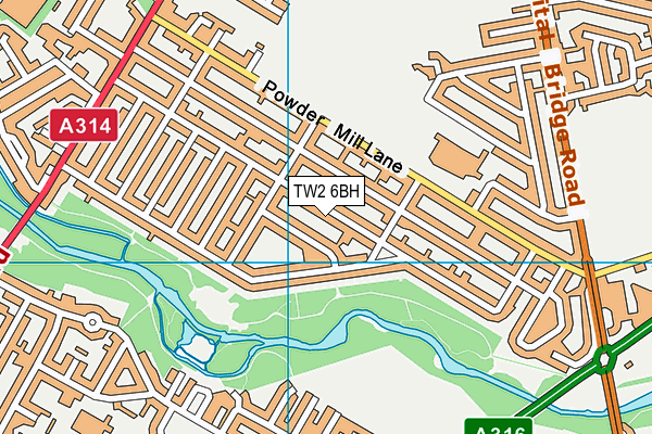 TW2 6BH map - OS VectorMap District (Ordnance Survey)