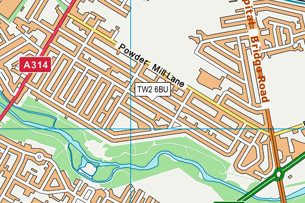 TW2 6BU map - OS VectorMap District (Ordnance Survey)