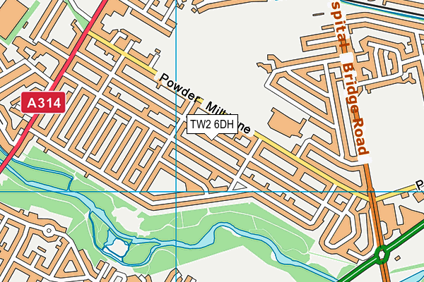 TW2 6DH map - OS VectorMap District (Ordnance Survey)