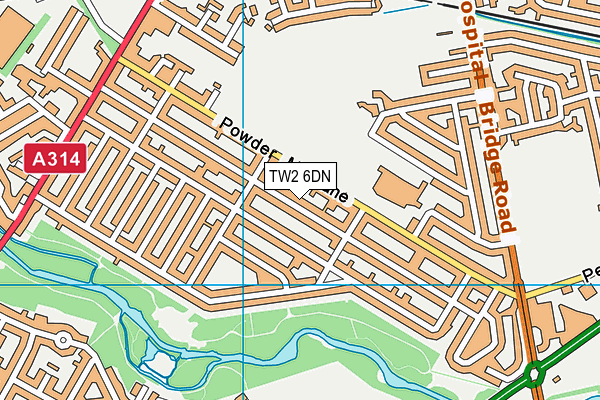 TW2 6DN map - OS VectorMap District (Ordnance Survey)
