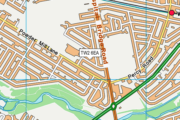 TW2 6EA map - OS VectorMap District (Ordnance Survey)