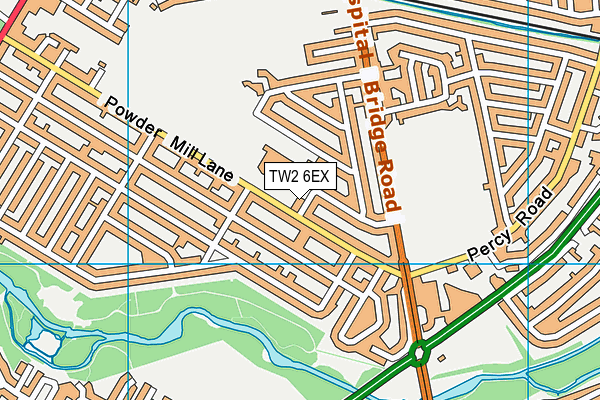 TW2 6EX map - OS VectorMap District (Ordnance Survey)
