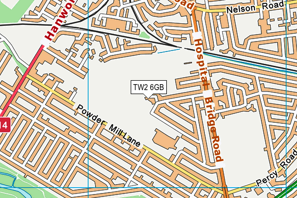 TW2 6GB map - OS VectorMap District (Ordnance Survey)