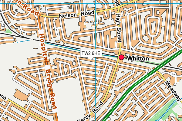 TW2 6HE map - OS VectorMap District (Ordnance Survey)