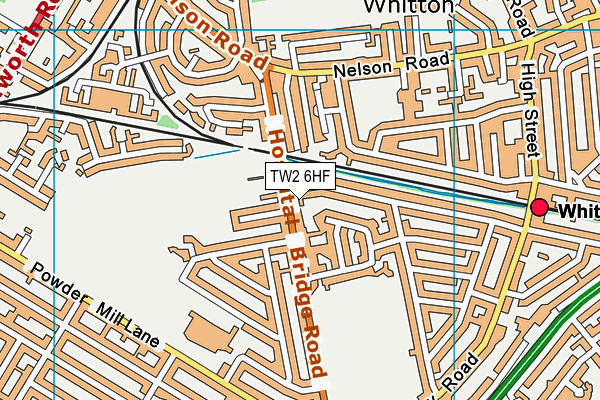 TW2 6HF map - OS VectorMap District (Ordnance Survey)