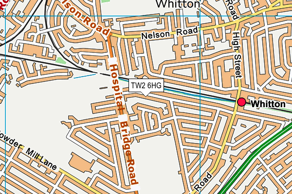 TW2 6HG map - OS VectorMap District (Ordnance Survey)