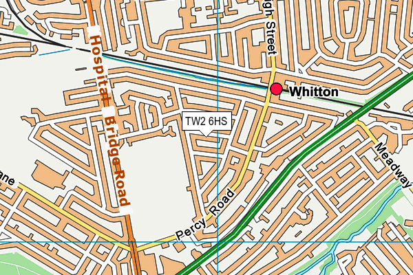 TW2 6HS map - OS VectorMap District (Ordnance Survey)