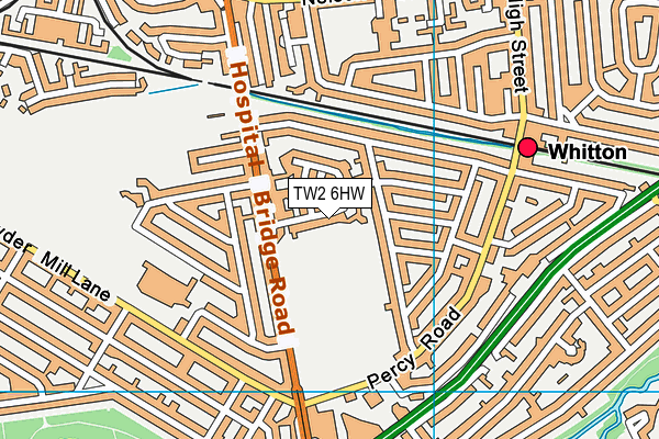 TW2 6HW map - OS VectorMap District (Ordnance Survey)