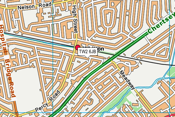 TW2 6JB map - OS VectorMap District (Ordnance Survey)