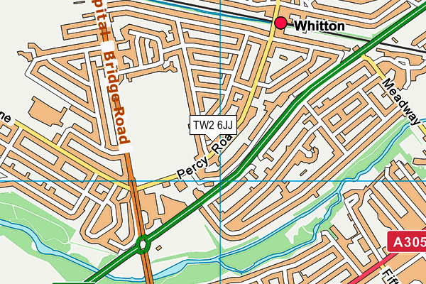 TW2 6JJ map - OS VectorMap District (Ordnance Survey)