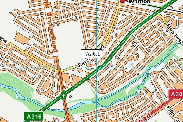 TW2 6JL map - OS VectorMap District (Ordnance Survey)