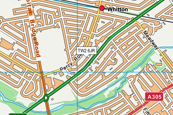 TW2 6JR map - OS VectorMap District (Ordnance Survey)