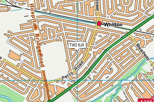 TW2 6JX map - OS VectorMap District (Ordnance Survey)