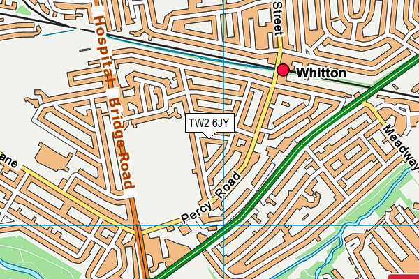 TW2 6JY map - OS VectorMap District (Ordnance Survey)