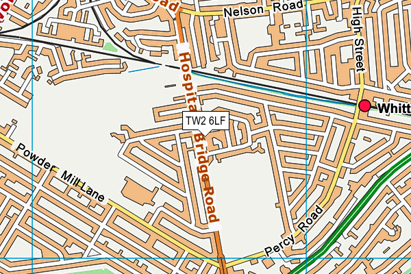 TW2 6LF map - OS VectorMap District (Ordnance Survey)