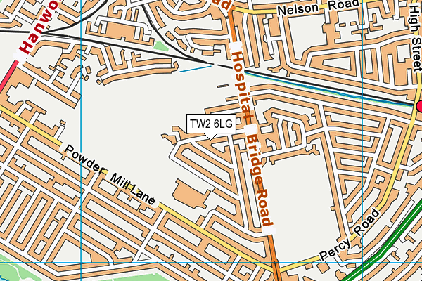 TW2 6LG map - OS VectorMap District (Ordnance Survey)