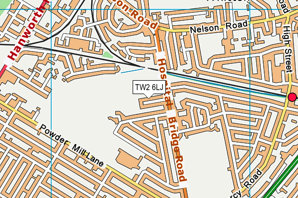 TW2 6LJ map - OS VectorMap District (Ordnance Survey)