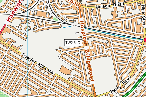 TW2 6LQ map - OS VectorMap District (Ordnance Survey)