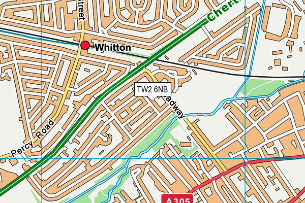 TW2 6NB map - OS VectorMap District (Ordnance Survey)
