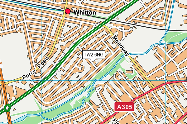 TW2 6NG map - OS VectorMap District (Ordnance Survey)