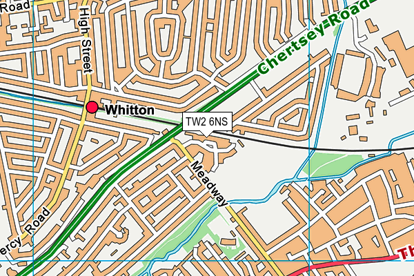 TW2 6NS map - OS VectorMap District (Ordnance Survey)