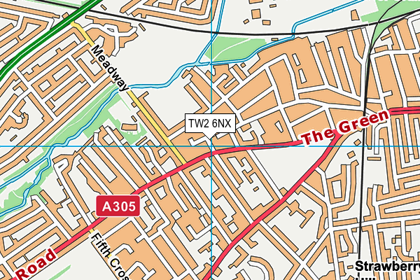 TW2 6NX map - OS VectorMap District (Ordnance Survey)