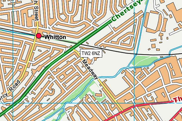 TW2 6NZ map - OS VectorMap District (Ordnance Survey)
