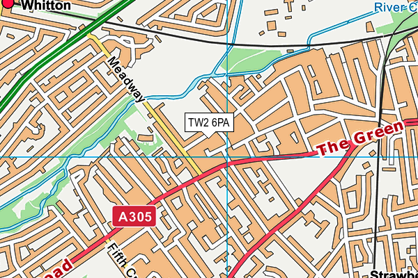 TW2 6PA map - OS VectorMap District (Ordnance Survey)
