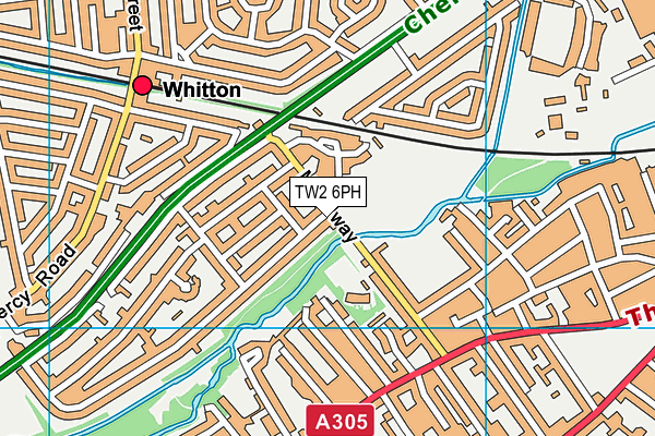 TW2 6PH map - OS VectorMap District (Ordnance Survey)