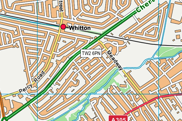 TW2 6PN map - OS VectorMap District (Ordnance Survey)