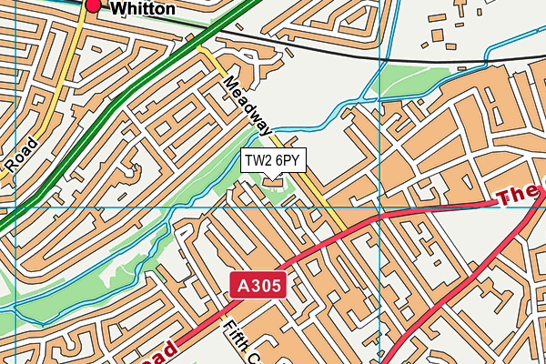 TW2 6PY map - OS VectorMap District (Ordnance Survey)